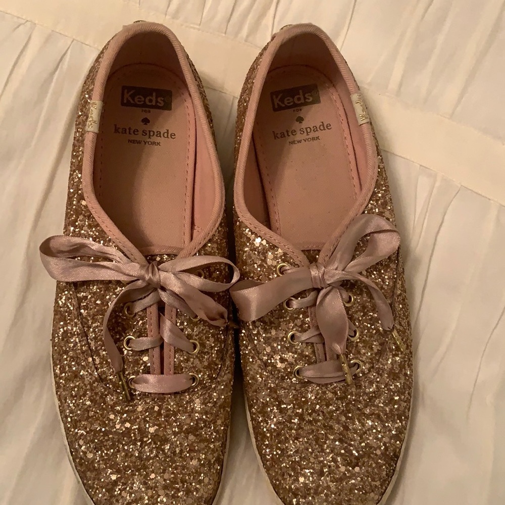 Kate Spade glitter sneakers, size 8.5 M